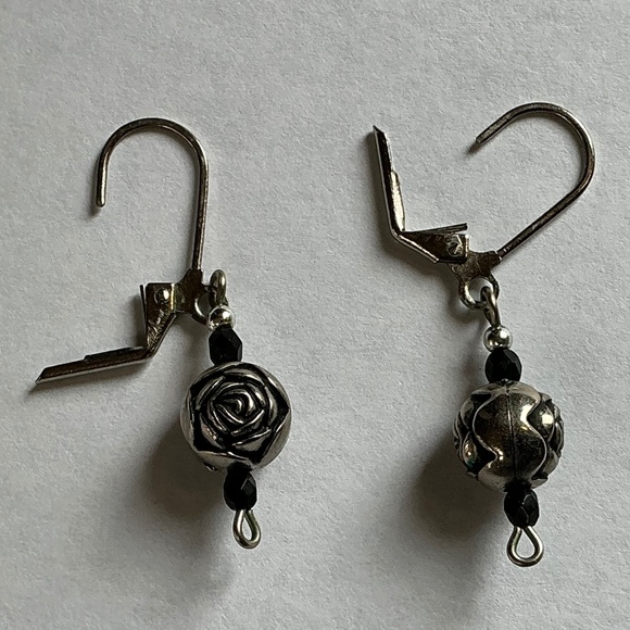 Rosette Dangle Earrings - Picture 2 of 4